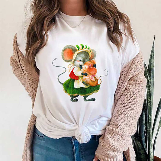 Tricou Dama Alb Mama Mouse