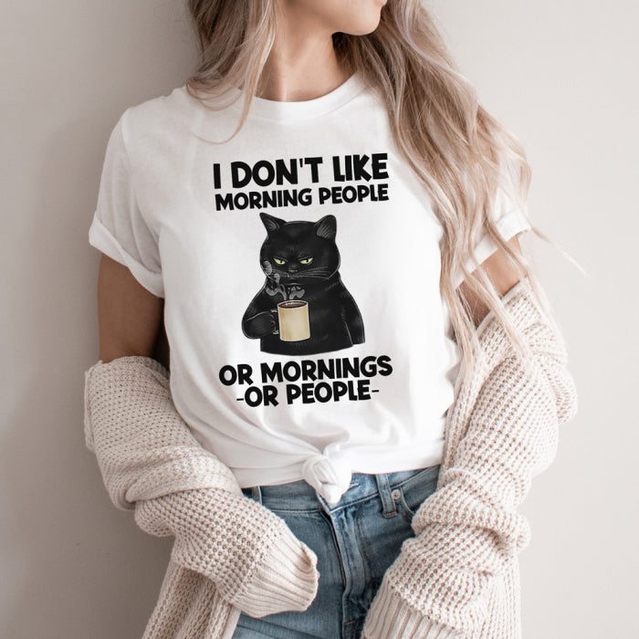 Tricou Dama Alb I Dont like morning people