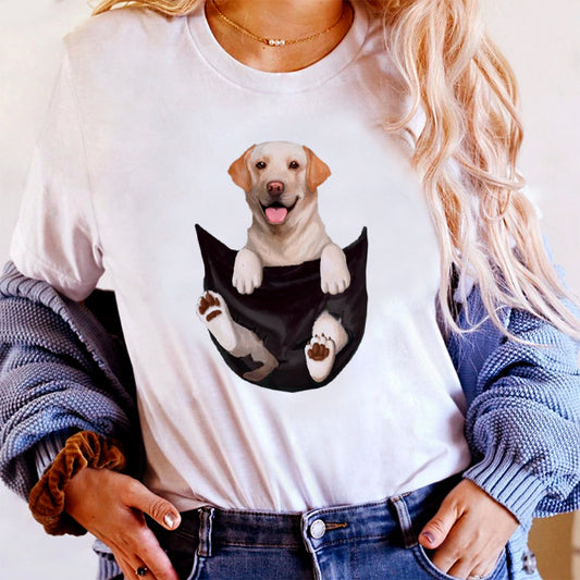 Tricou Dama Alb Labrador