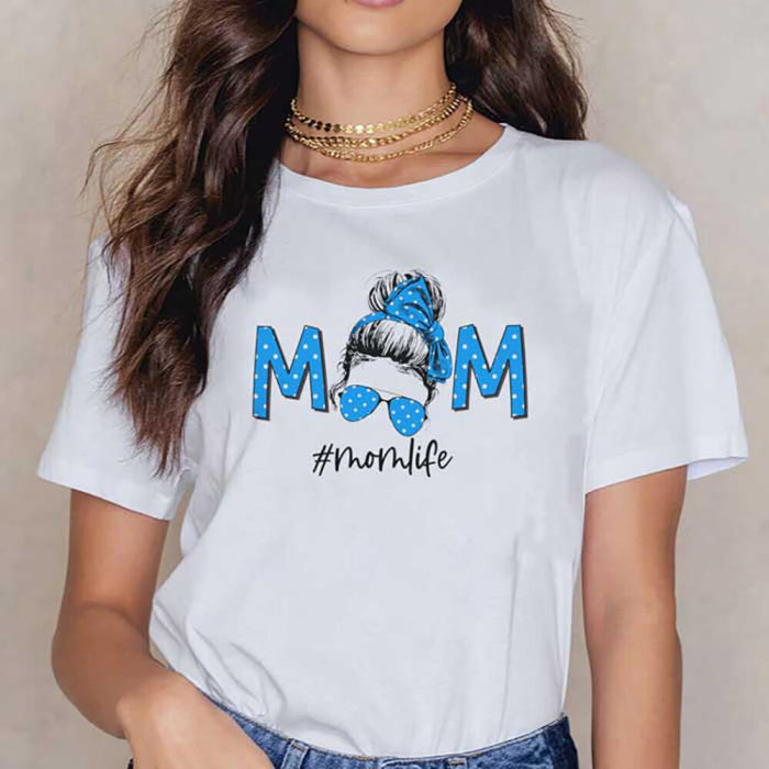 Tricou Dama Alb Mom Life