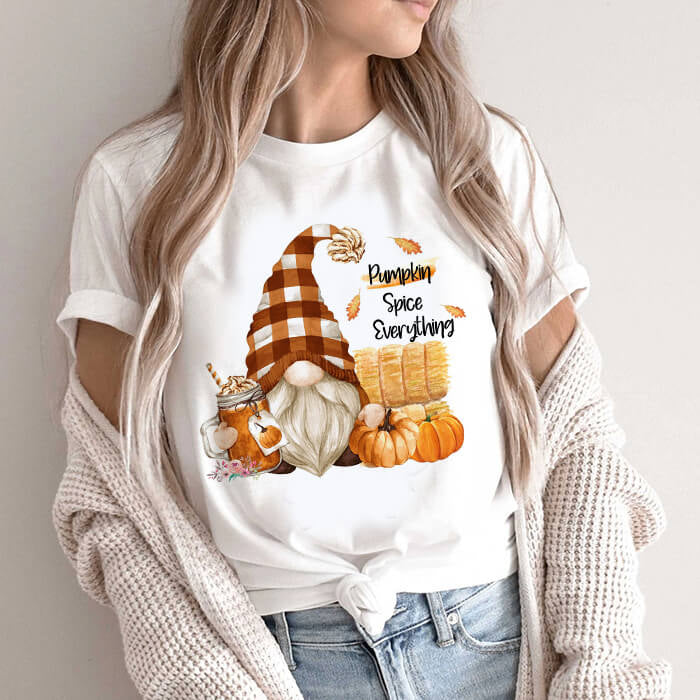 Tricou Dama Alb Pumpkin Spice Everything