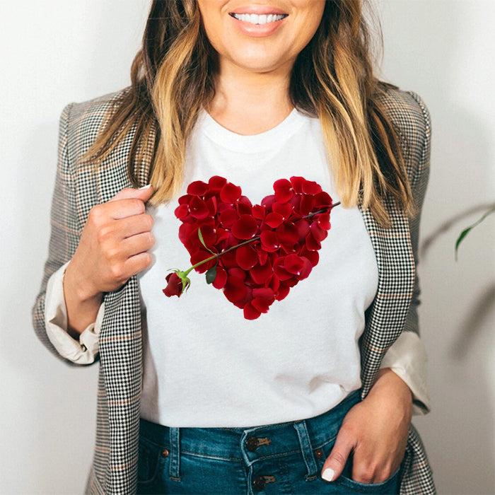 Tricou Dama Alb Love Roses