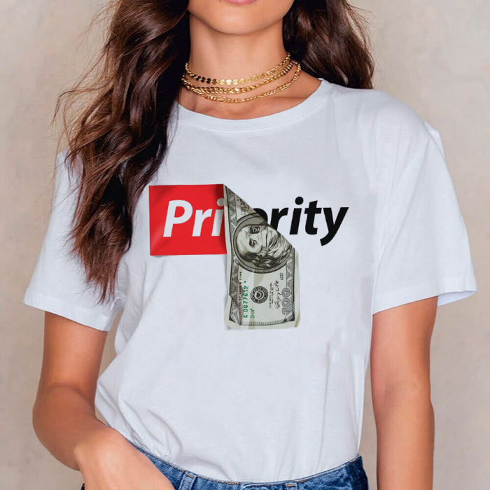 Tricou Dama Alb Priority