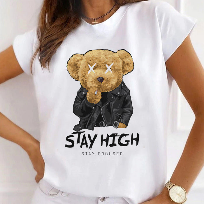 Tricou Dama Alb Stay High