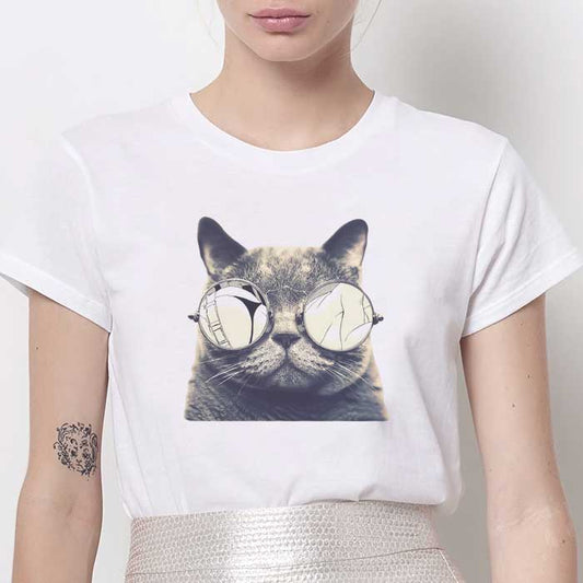 Tricou Dama Alb Spy Cat