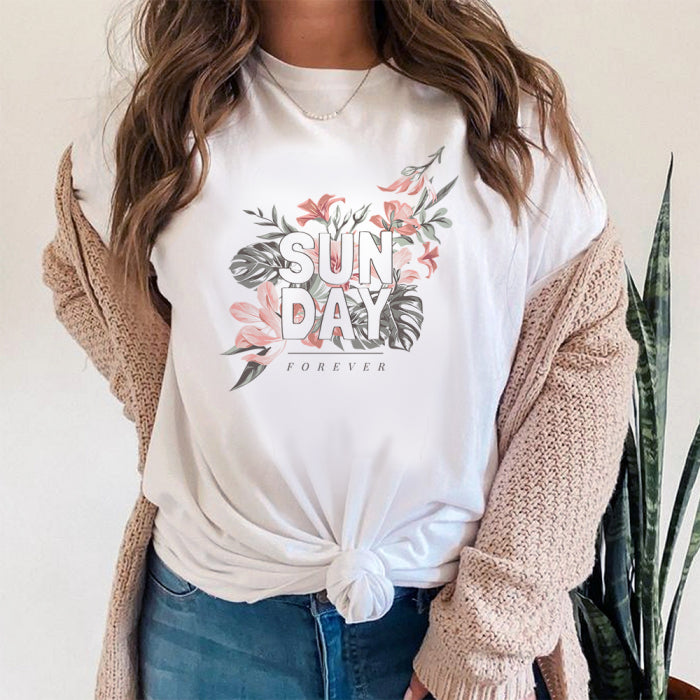 Sunday Forever Floral Print T-Shirt