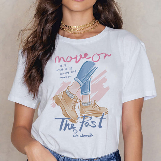 Move On: Tricou alb inspirator