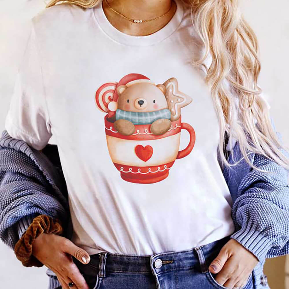 Tricou Dama Christmas Bear Mug