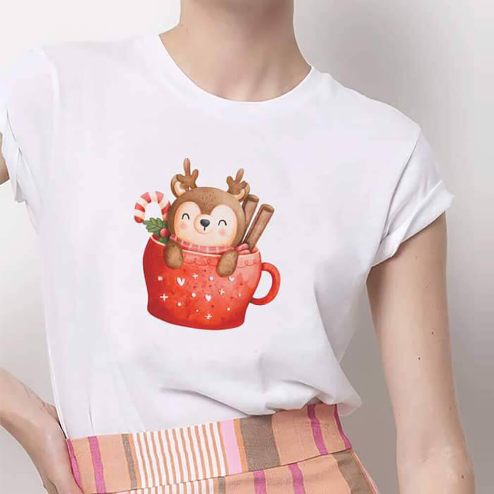 Tricou Dama Christmas Deer Mug