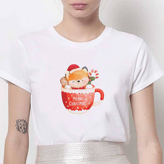 Tricou Dama Christmas Fox Mug