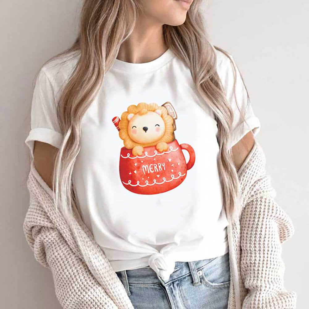 Tricou Dama Christmas Lion Mug