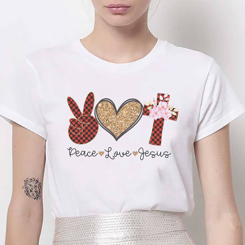 Tricou Dama Christmas Pace Love Jesus