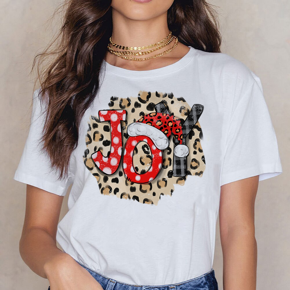 Leopard Print "Joy" T-Shirt