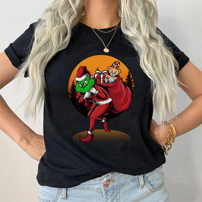 Tricou Dama Negru Grinch Stole Christmas