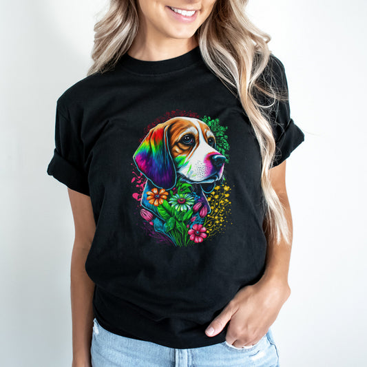 Tricou Dama Negru Retro Dog