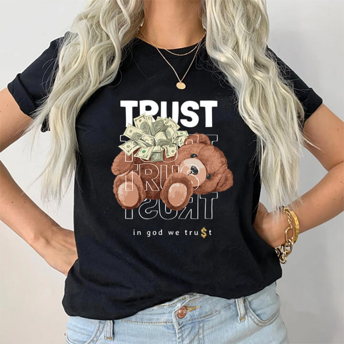 Tricou Dama Negru In god We Trust