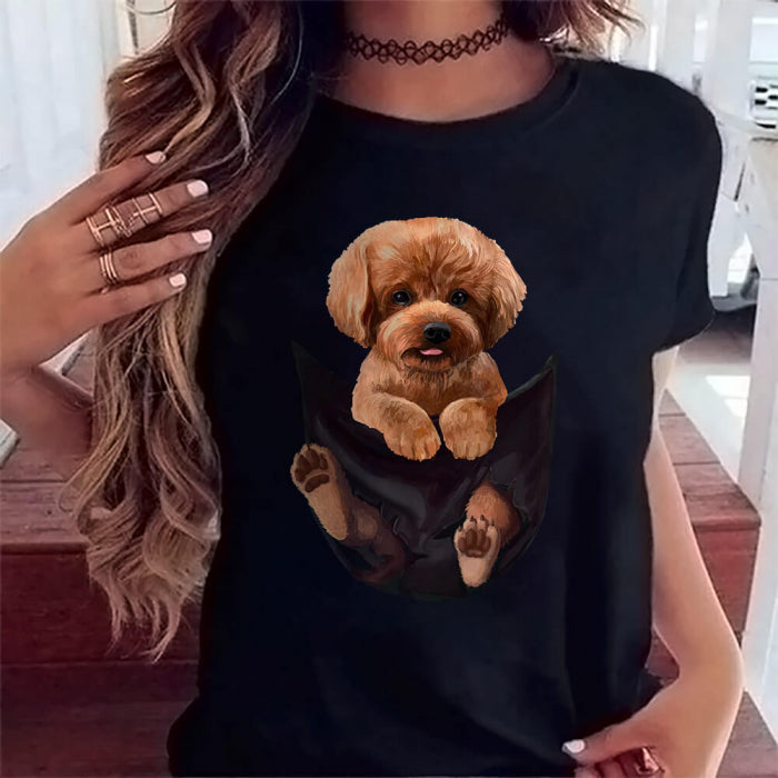 Tricou Dama Negru Poodle