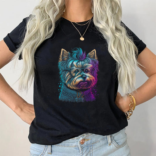 Tricou Dama Negru Retrowave