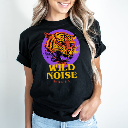 Tricou Dama Negru Wild Noise