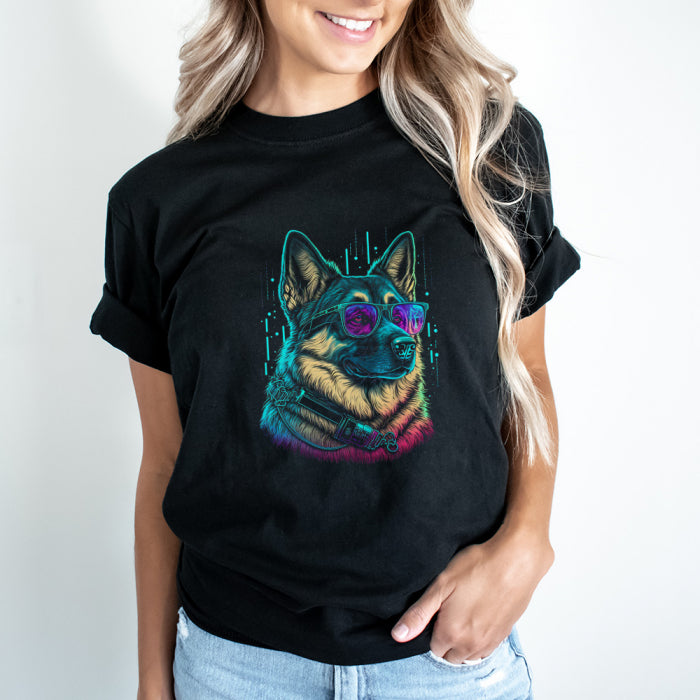 Tricou Dama Negru German Sheperd