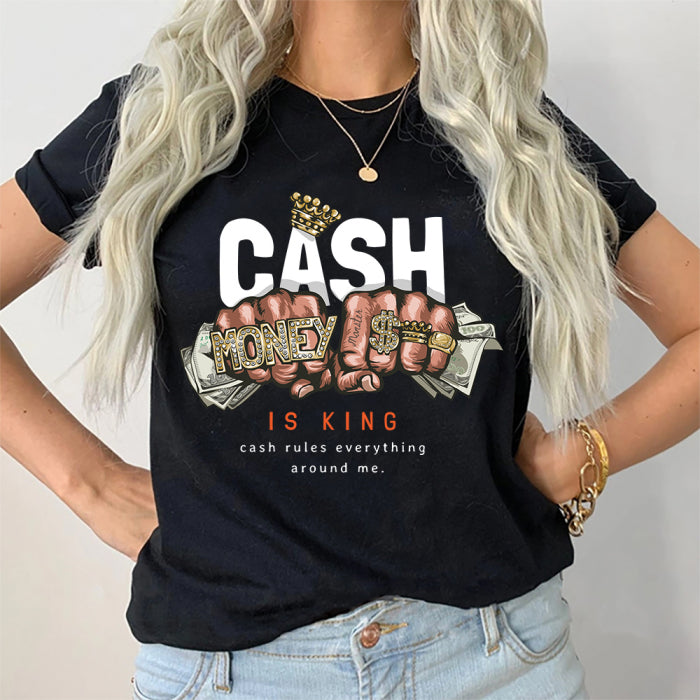 Tricou Dama Negru Money Is King