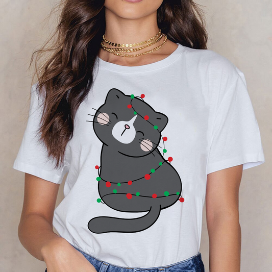 Tricou Dama Xmas Cat